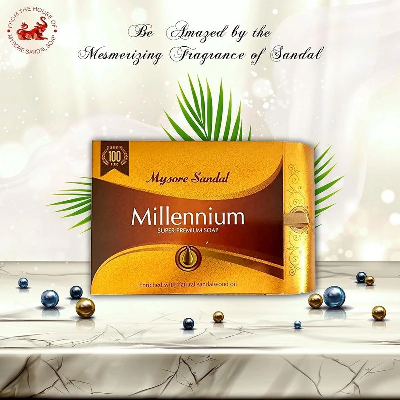 Mysore Sandal Millennium Super Premium Sandalwood Soap, 150 g-2.webp